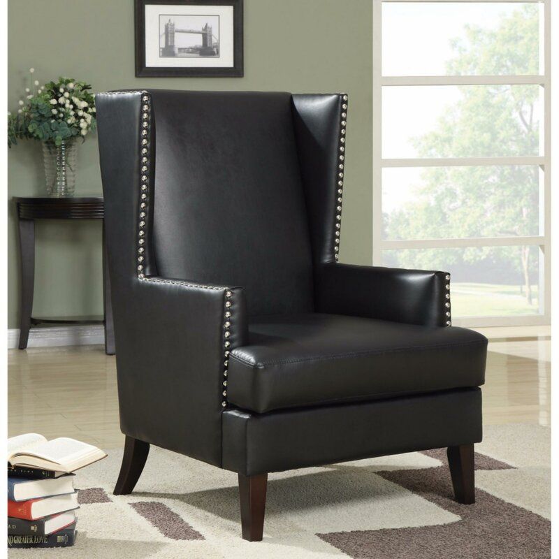 Kephart 32" W Faux Leather Wingback Chair In Sweetwater Wingback Chairs (View 20 of 20)