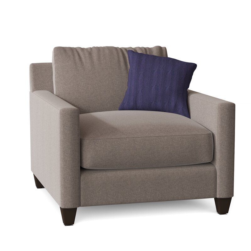 Kerry 38" W Polyester Blend Down Cushion Armchair Inside Polyester Blend Armchairs (Photo 18 of 20)