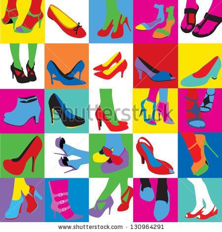 Lady Shoes Pop Art Style – Stock Vector | Pop Art, The Odd Pertaining To Aniruddha Slipper Chairs (View 19 of 20)