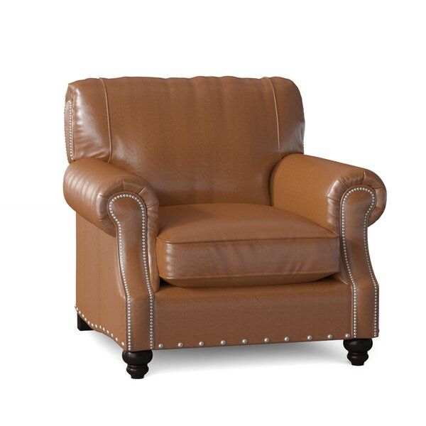 Landry Leather Chair Regarding Ansar Faux Leather Barrel Chairs (Photo 10 of 20)