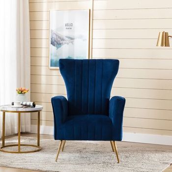 Lauretta Wingback Chair – Wayfair In Lauretta Velvet Wingback Chairs (View 12 of 20)