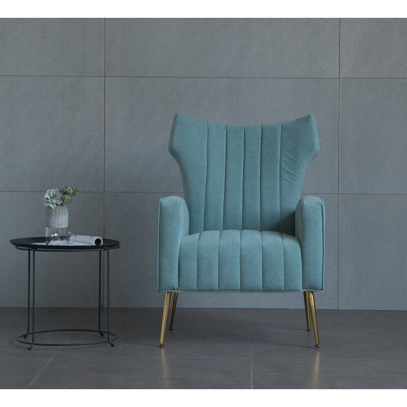 Lauretta Wingback Chair | Wingback Chair, Chair, Velvet Pertaining To Lauretta Velvet Wingback Chairs (View 3 of 20)
