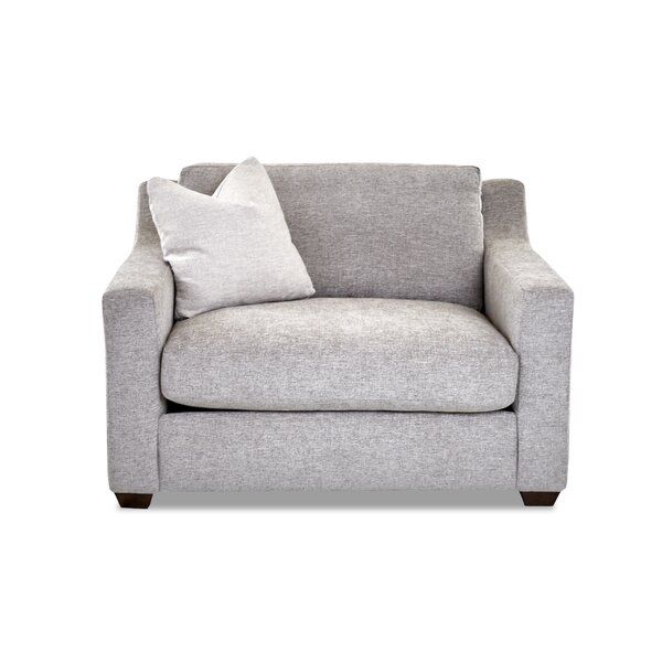 Lazarus 55" W Polyester Down Cushion Armchair Intended For Leia Polyester Armchairs (Photo 16 of 20)