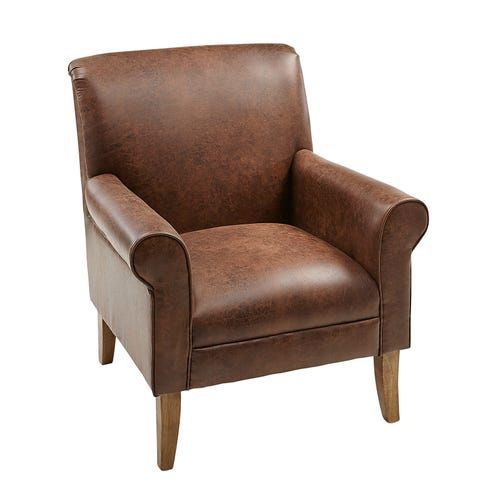 Leather Accent Chair – Fabric Options | Faux Leather Chair With Regard To Jill Faux Leather Armchairs (Photo 14 of 20)