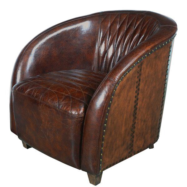 Leather Corner Chair Within Hazley Faux Leather Swivel Barrel Chairs (Photo 4 of 20)