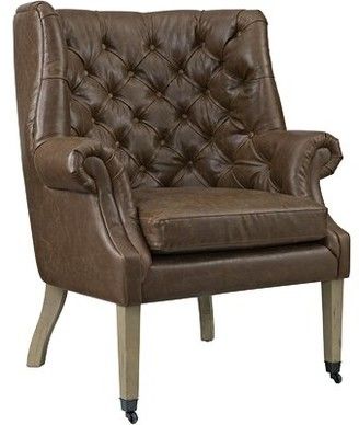 Leather Wingback Chair | Shop The World's Largest Collection In Marisa Faux Leather Wingback Chairs (Photo 6 of 20)