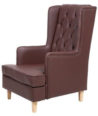 Leather Wingback Chair | Shop The World's Largest Collection Regarding Marisa Faux Leather Wingback Chairs (View 9 of 20)