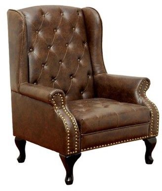 Leather Wingback Chair | Shop The World's Largest Collection With Marisa Faux Leather Wingback Chairs (View 16 of 20)