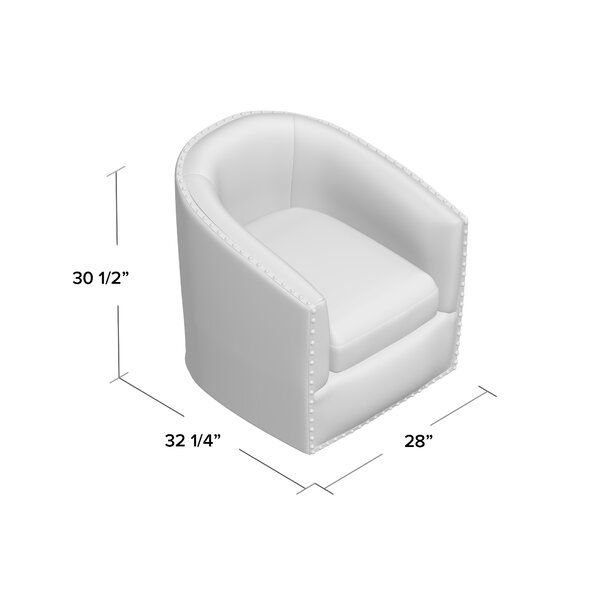 Leominster 28" W Polyester Swivel Barrel Chair With Regard To Danow Polyester Barrel Chairs (Photo 18 of 20)