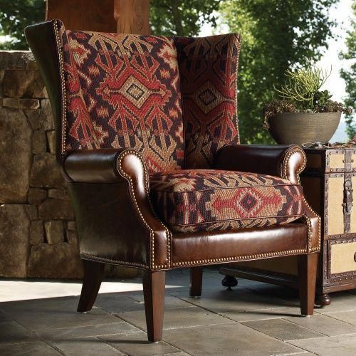Lexington Home Brands Fieldale Lodge Marissa Leather And Regarding Marisa Faux Leather Wingback Chairs (View 11 of 20)