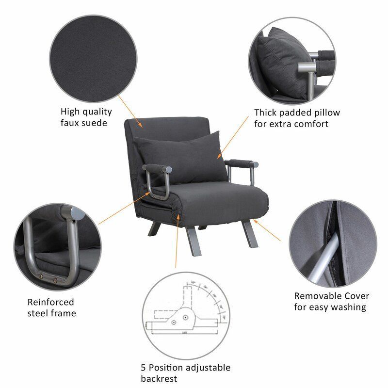 Longoria Convertible Chair In 2020 | Chair, Toss Pillows Intended For Longoria Convertible Chairs (Photo 8 of 20)