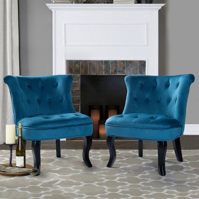 Maubara 25.1" W Tufted Side Chair | Side Chairs, Accent For Maubara Tufted Wingback Chairs (Photo 12 of 20)