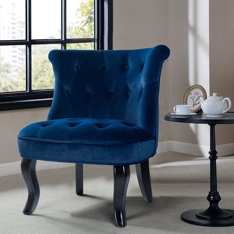 Maubara Lewisville Wingback Chair In 2020 | Blue Upholstered Regarding Maubara Tufted Wingback Chairs (Photo 5 of 20)
