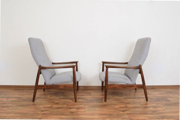 Mid Century Polish Lounge Chairsedmund Homa For Gościcińskie Fabryki  Mebli, 1960s, Set Of 2 Intended For Esmund Side Chairs (set Of 2) (View 16 of 20)