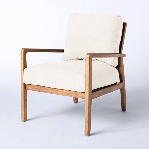 Mixed Material Accent Chair Cream – Threshold™ Designed With Inside Lakeville Armchairs (View 14 of 20)