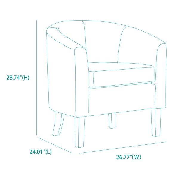Munson 26" W Linen Barrel Chair Pertaining To Munson Linen Barrel Chairs (View 3 of 20)