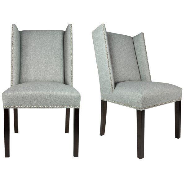 Nail Head Dining Chairs Pertaining To Madison Avenue Tufted Cotton Upholstered Dining Chairs (set Of 2) (View 12 of 20)