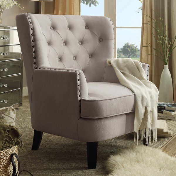 Nailhead Trim Tufted Chair Pertaining To Suki Armchairs By Canora Grey (View 12 of 20)