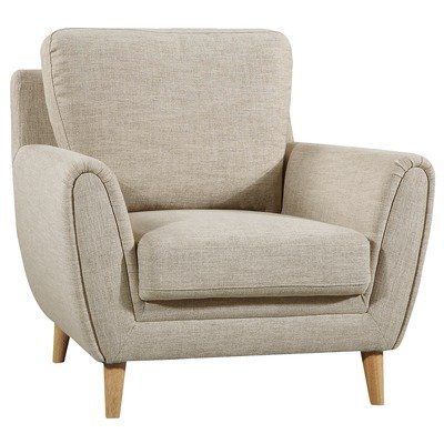 Natural Light Beige Fabric Armchair | Armchair, Occasional With Regard To Dara Armchairs (Photo 7 of 20)