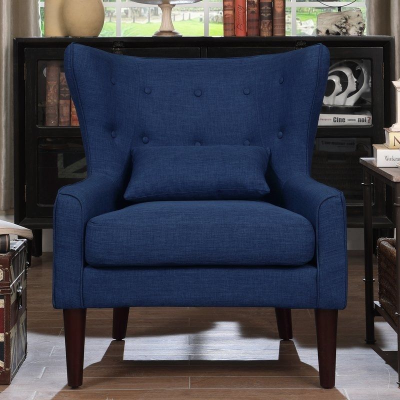 Navy Blue Accent Chair You'll Love In 2021 – Visualhunt In Bouck Wingback Chairs (View 20 of 20)