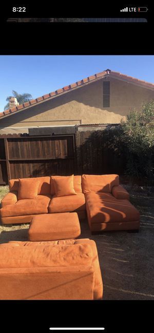 New And Used Chair With Ottoman For Sale In Modesto, Ca With Regard To Lucea Faux Leather Barrel Chairs And Ottoman (View 12 of 20)