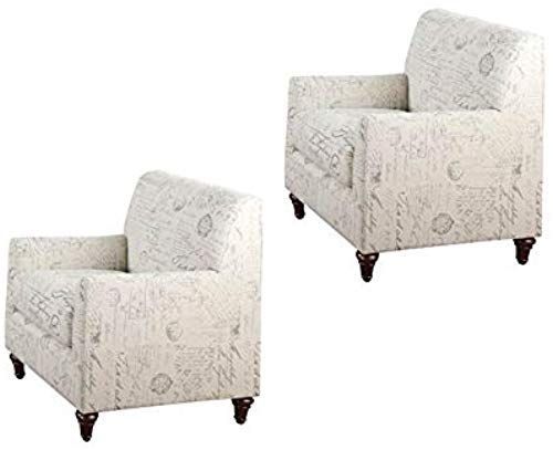 New Home Square (set 2) Accent Arm Chair White Script Online In Nadene Armchairs (View 12 of 20)