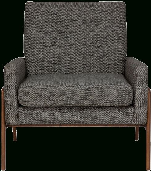Nord, Mid Century Modern Armchair – Meteorite Gray And Walnut Pertaining To Nadene Armchairs (View 11 of 20)