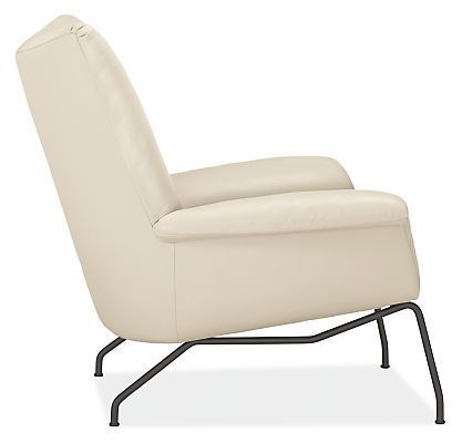 Paris Chair & Ottoman In Urbino Leather – Modern Accent With Perz Tufted Faux Leather Convertible Chairs (View 12 of 20)