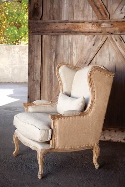 Park Hill Collections Efs81685 Burlap And Linen Wingback For Sweetwater Wingback Chairs (View 17 of 20)