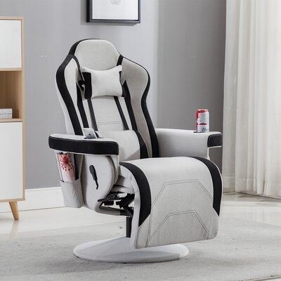 Pc & Racing Chair Color: White Regarding Blaithin Simple Single Barrel Chairs (View 19 of 20)