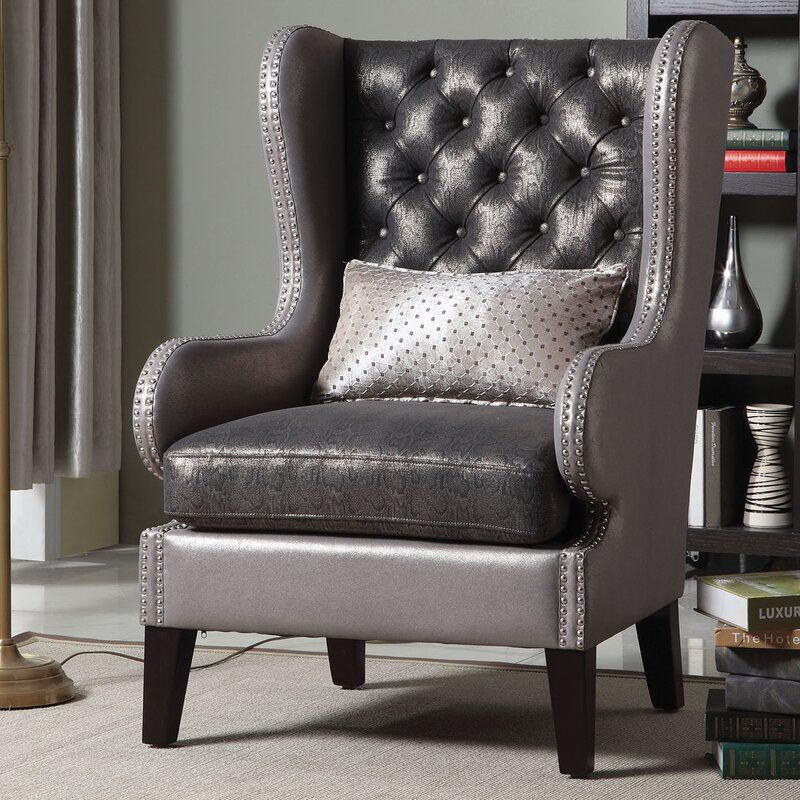 Roche 31" W Tufted Wingback Chair Within Sweetwater Wingback Chairs (Photo 7 of 20)