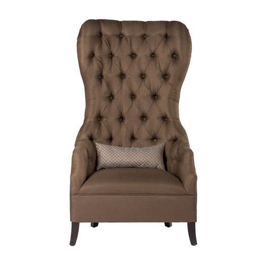 Selby Fabirc Throne Armchair, Brown With Selby Armchairs (View 2 of 20)