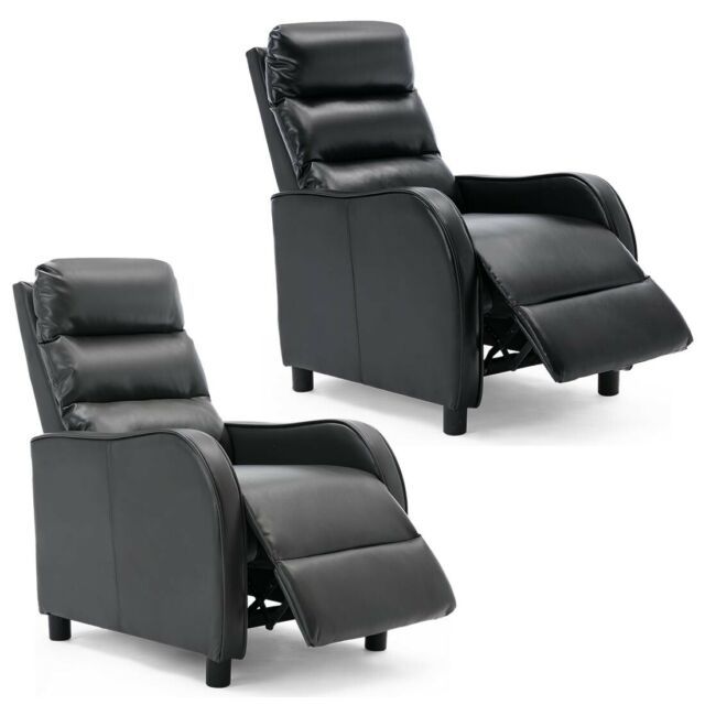 Selby Gaming Pushback Bonded Leather Recliner Chair Sofa Armcahir Within Selby Armchairs (View 19 of 20)