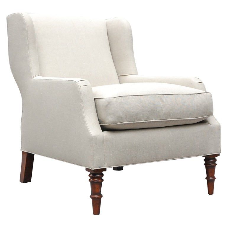 "selby"lee Stanton Armchair Upholstered In Belgian Linen Or Custom  Fabric With Selby Armchairs (Photo 1 of 20)