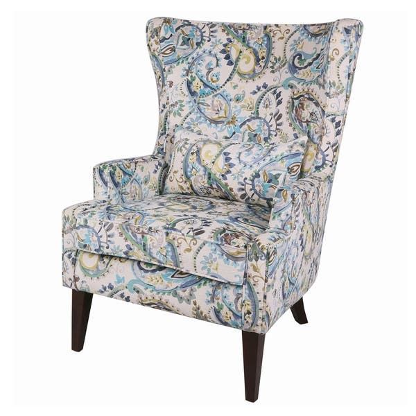 Shop Clementine Wingback Arm Chair – Overstock – 26235127 Inside Waterton Wingback Chairs (View 11 of 20)