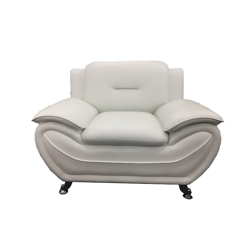 Stclair 48" W Faux Leather Club Chair In Montenegro Faux Leather Club Chairs (Photo 6 of 20)