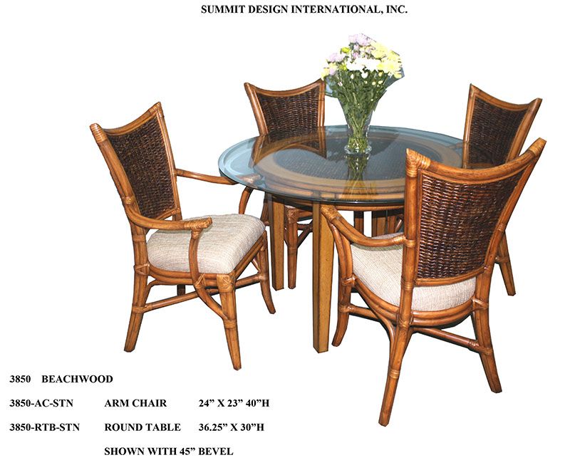 Summitt Designs Beachwood Banana Leaf Stain Collection With Beachwood Arm Chairs (View 19 of 20)