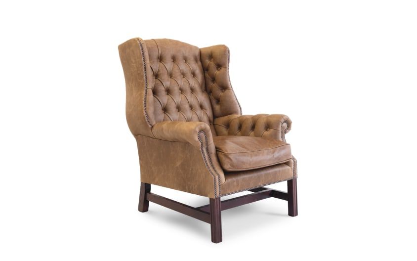 The Exclusive S.w. James Chesterfield Wingback Chair Pertaining To Busti Wingback Chairs (Photo 16 of 20)