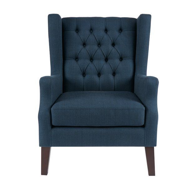 This Classic Wing Chair With Its Button Tufted Detailing And Within Allis Tufted Polyester Blend Wingback Chairs (View 20 of 20)
