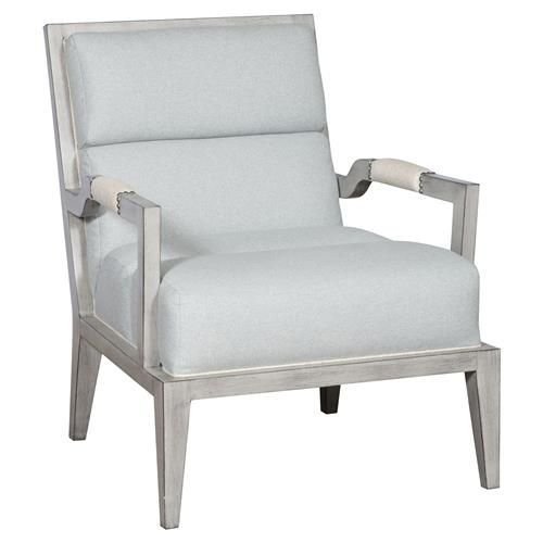Thom Filicia Armory Coastal Cloud Blue Square Back Dove Grey Throughout Armory Fabric Armchairs (View 13 of 20)