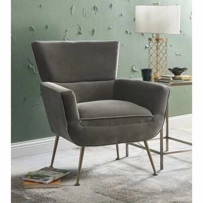 Toohey Furniture Velvet Arm Chair In Biggerstaff Polyester Blend Armchairs (View 11 of 20)