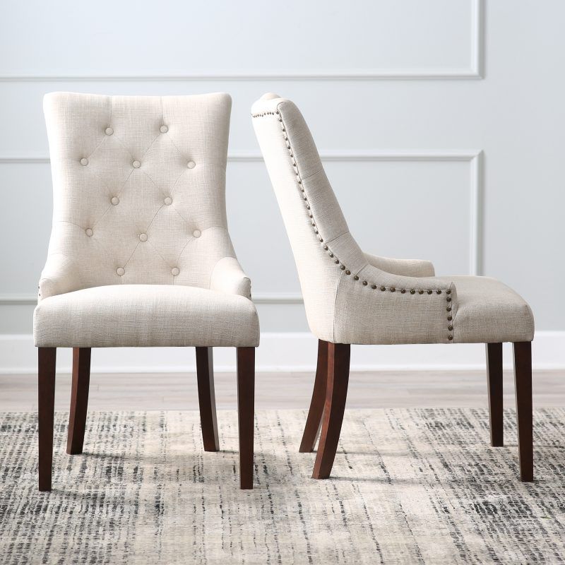 Top 10 Upholstered Dining Chairs – Hayneedle With Regard To Carlton Wood Leg Upholstered Dining Chairs (Photo 15 of 20)