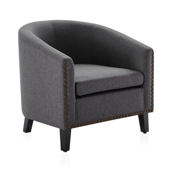 Tub Accent Chair For Gilad Faux Leather Barrel Chairs (View 17 of 20)