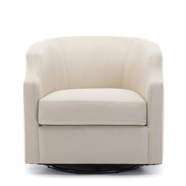 Unbranded Infinity Linen Swivel/rocker Barrel Chair 8092 04 With Danow Polyester Barrel Chairs (Photo 5 of 20)