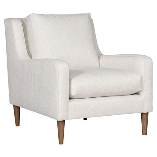 Vanguard Josie Modern Classic White Upholstered Arm Chair In Regarding Leppert Armchairs (View 3 of 20)