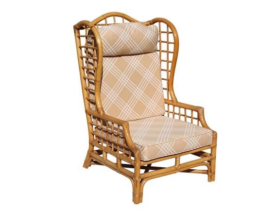 Vintage Rattan Wingback Chair With Regard To Busti Wingback Chairs (View 20 of 20)