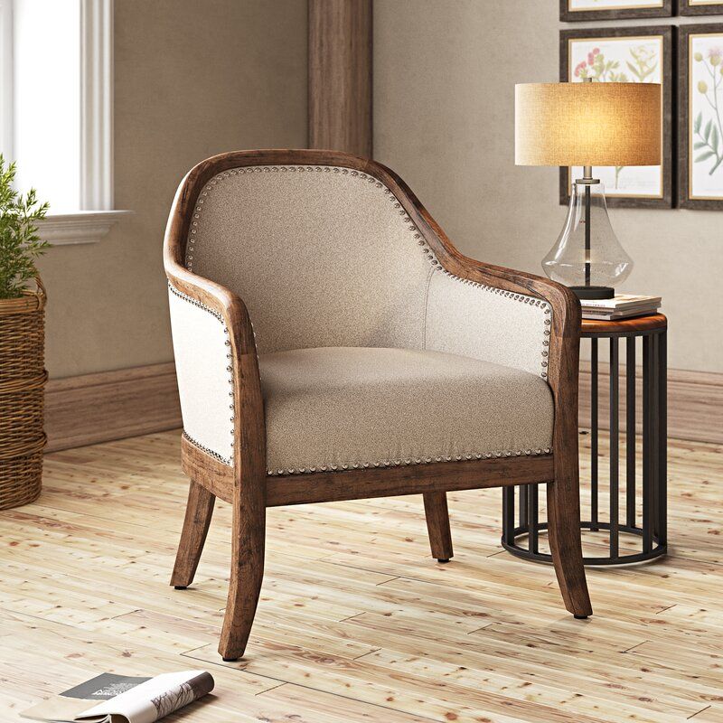 Vonda Barrel Chair Pertaining To Danow Polyester Barrel Chairs (View 11 of 20)