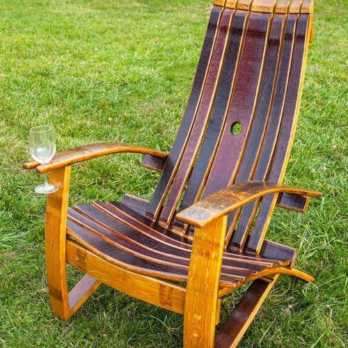 Wine Barrel Chair #adirondackchairs | Wine Barrel Chairs Intended For Danny Barrel Chairs (set Of 2) (View 11 of 20)