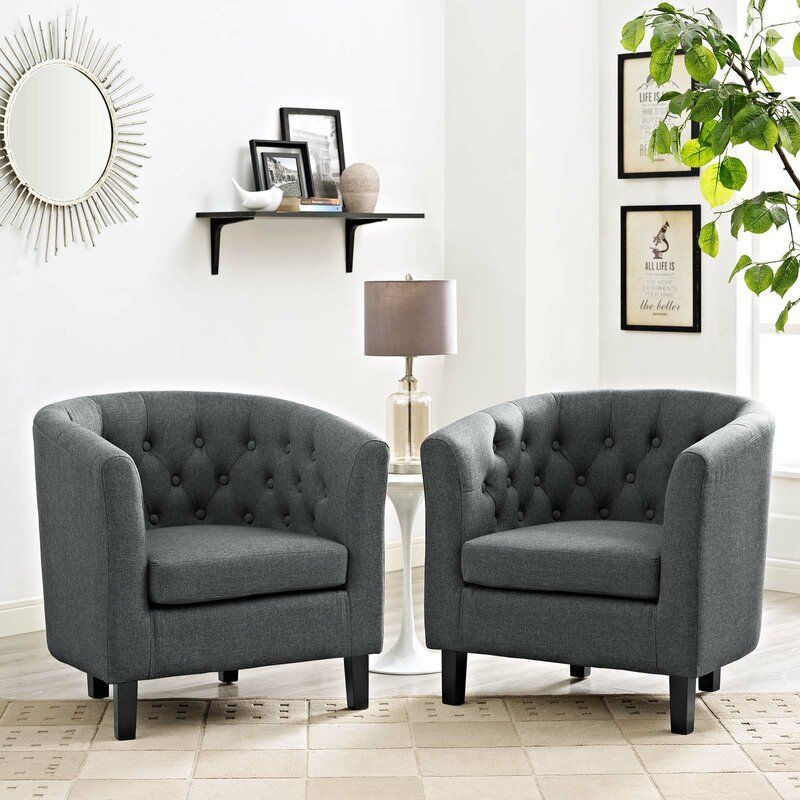 Ziaa 21" Armchair | Fabric Armchairs, Living Room Sets Within Ziaa Armchairs (set Of 2) (View 5 of 20)