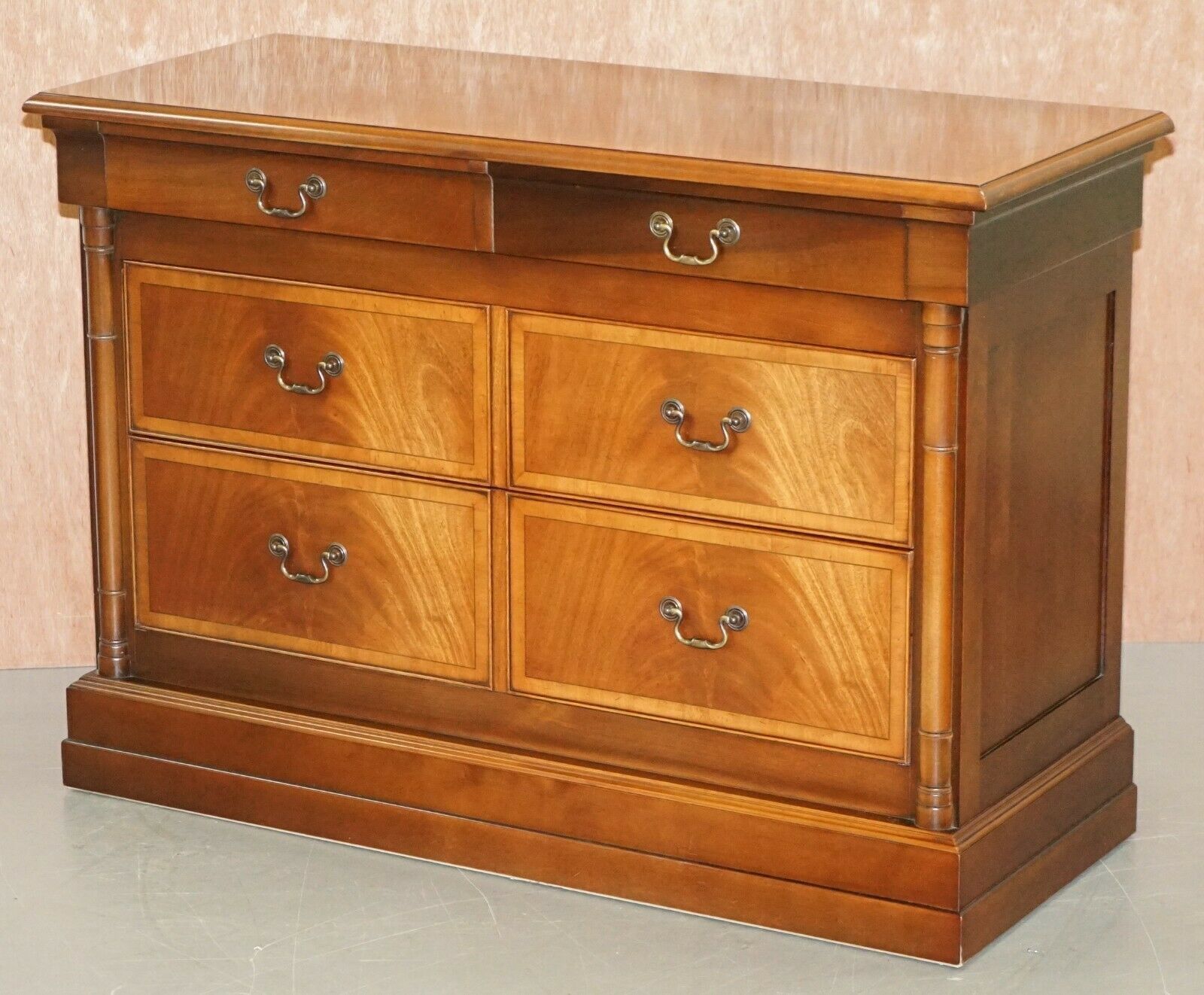 1 Of 2 Large Grange France Cherry Wood Sideboard Chest Of Regarding Wales Storage Sideboards (View 15 of 15)